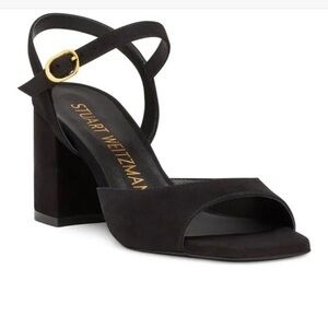 STUART WEITZMAN Tia 75 Block Sandal - Black women size 8.5